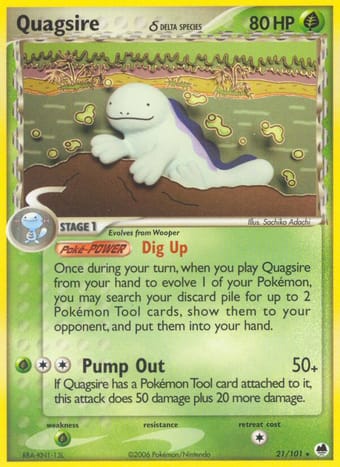Quagsire δ EX Dragon Frontiers Pokemon Card