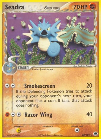 Seadra δ EX Dragon Frontiers Pokemon Card