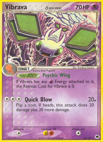 Vibrava δ EX Dragon Frontiers Pokemon Card