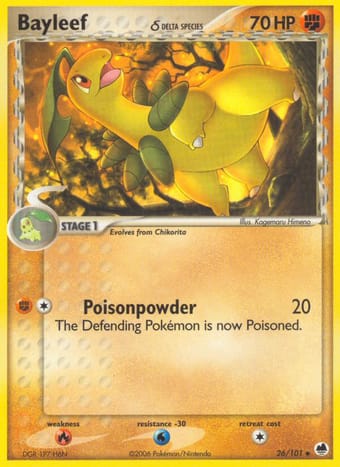 Bayleef δ EX Dragon Frontiers Pokemon Card