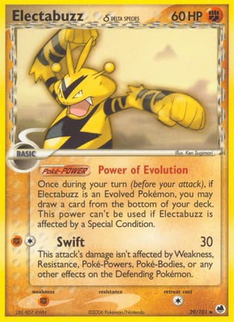 Electabuzz δ EX Dragon Frontiers Pokemon Card