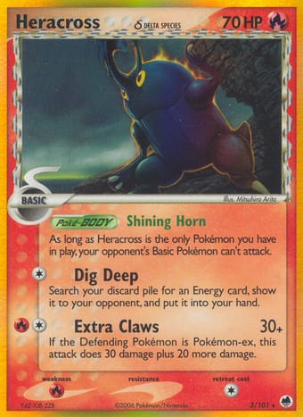 Heracross δ EX Dragon Frontiers Pokemon Card