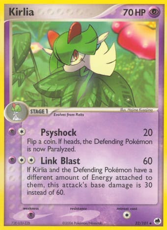 Kirlia EX Dragon Frontiers Pokemon Card