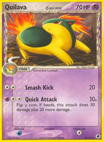 Quilava δ EX Dragon Frontiers Pokemon Card