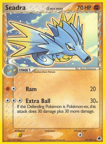 Seadra δ EX Dragon Frontiers Pokemon Card
