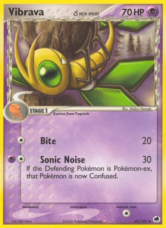 Vibrava δ EX Dragon Frontiers Pokemon Card