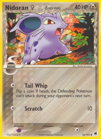 Nidoran♀ δ EX Dragon Frontiers Pokemon Card