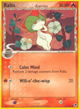 Ralts δ EX Dragon Frontiers Pokemon Card