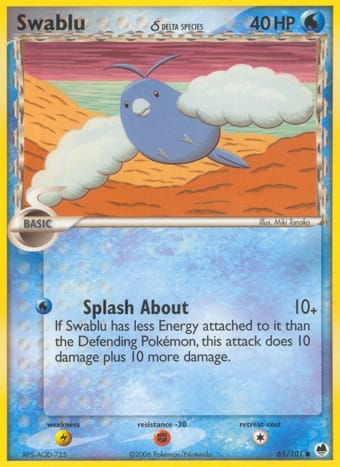 Swablu δ EX Dragon Frontiers Pokemon Card