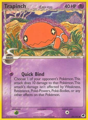 Trapinch δ EX Dragon Frontiers Pokemon Card