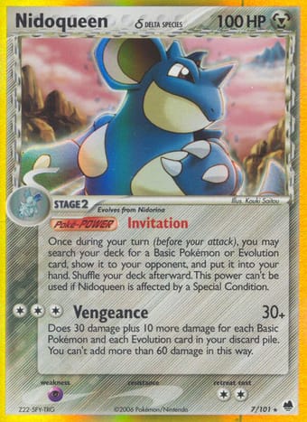 Nidoqueen δ EX Dragon Frontiers Pokemon Card