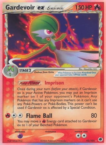 Gardevoir ex δ EX Dragon Frontiers Pokemon Card