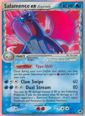 Salamence ex δ EX Dragon Frontiers Pokemon Card