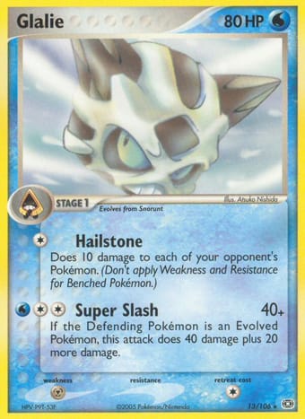 Glalie EX Emerald Pokemon Card