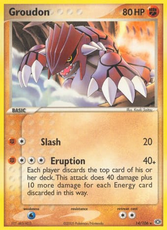 Groudon EX Emerald Pokemon Card