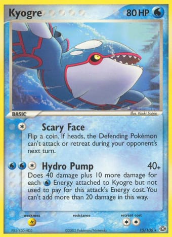Kyogre EX Emerald Pokemon Card