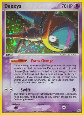 Deoxys EX Emerald Pokemon Card