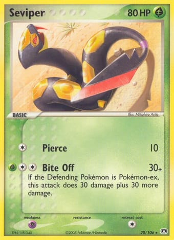 Seviper EX Emerald Pokemon Card