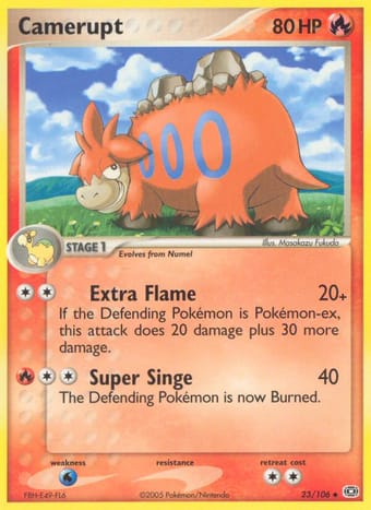 Camerupt EX Emerald Pokemon Card