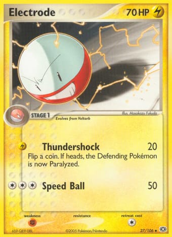 Electrode EX Emerald Pokemon Card