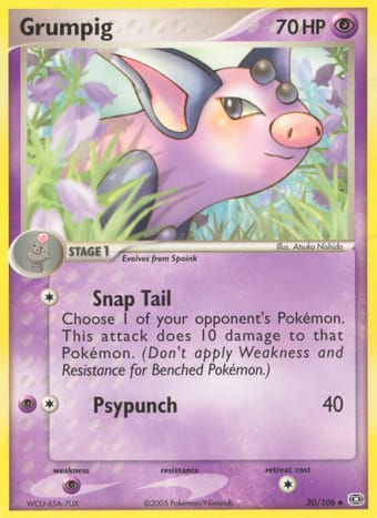 Grumpig EX Emerald Pokemon Card