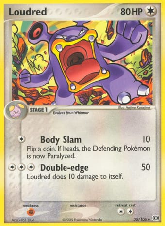 Loudred EX Emerald Pokemon Card