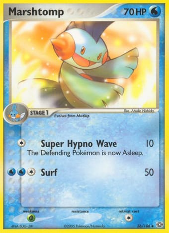 Marshtomp EX Emerald Pokemon Card