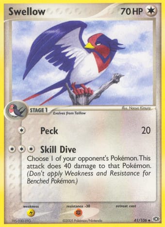 Swellow EX Emerald Pokemon Card