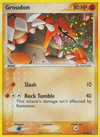 Groudon EX Emerald Pokemon Card