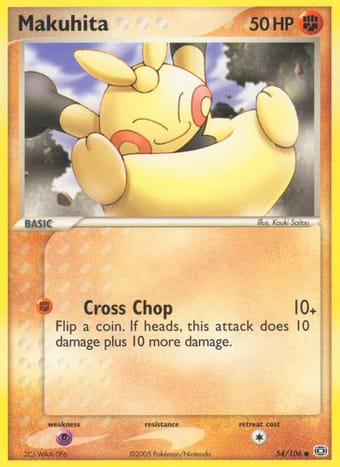 Makuhita EX Emerald Pokemon Card