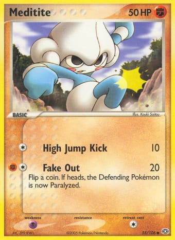 Meditite EX Emerald Pokemon Card