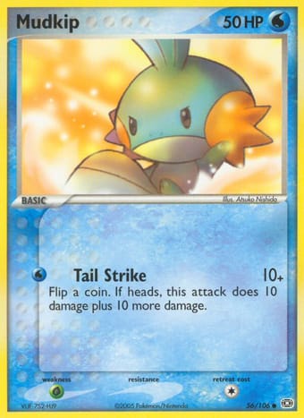 Mudkip EX Emerald Pokemon Card