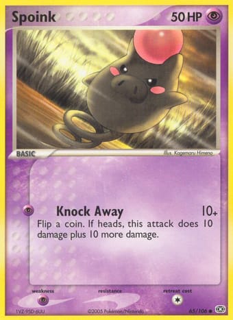 Spoink EX Emerald Pokemon Card