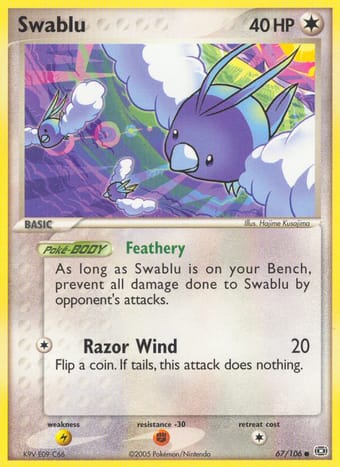 Swablu EX Emerald Pokemon Card