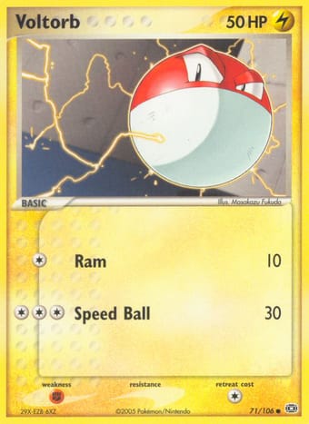 Voltorb EX Emerald Pokemon Card