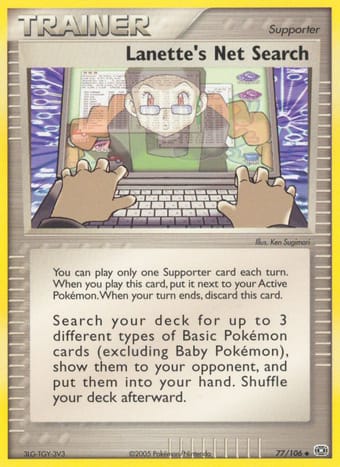 Lanette's Net Search EX Emerald Pokemon Card