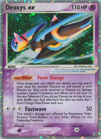 Deoxys ex EX Emerald Pokemon Card