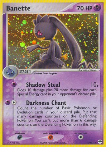 Banette EX Hidden Legends Pokemon Card