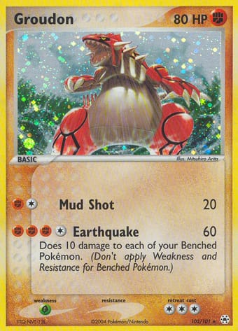 Groudon EX Hidden Legends Pokemon Card