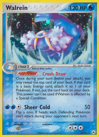 Walrein EX Hidden Legends Pokemon Card