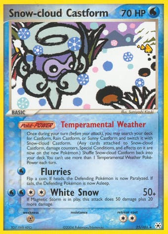 Snow-cloud Castform EX Hidden Legends Pokemon Card