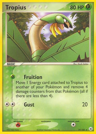 Tropius EX Hidden Legends Pokemon Card