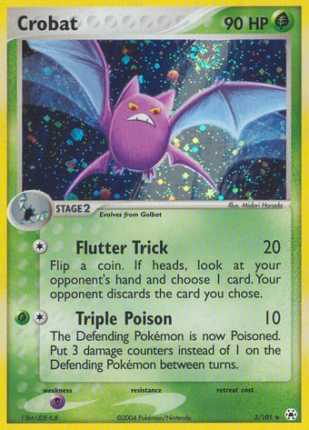 Crobat EX Hidden Legends Pokemon Card