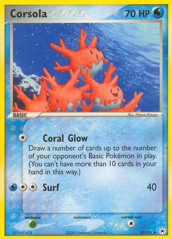 Corsola EX Hidden Legends Pokemon Card