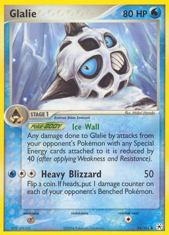Glalie EX Hidden Legends Pokemon Card