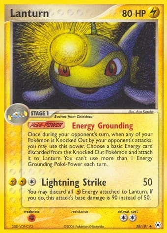 Lanturn EX Hidden Legends Pokemon Card