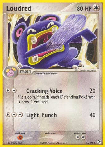 Loudred EX Hidden Legends Pokemon Card