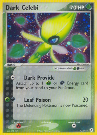 Dark Celebi EX Hidden Legends Pokemon Card