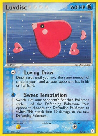Luvdisc EX Hidden Legends Pokemon Card