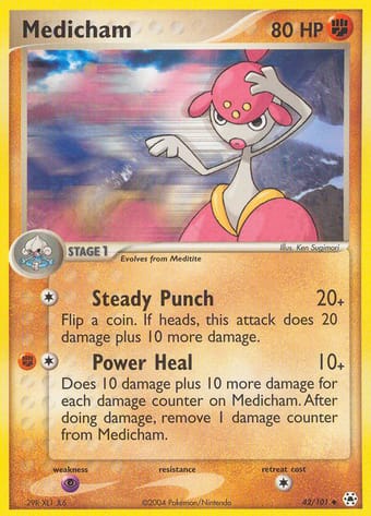 Medicham EX Hidden Legends Pokemon Card